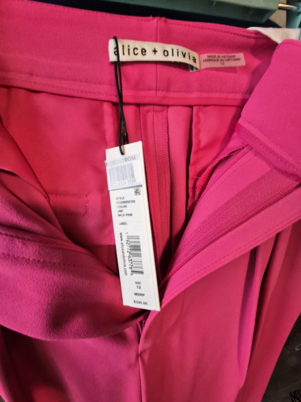 Alice + Olivia Fuchsia High-Waist Wide-Leg Trousers - Picture 10 of 15